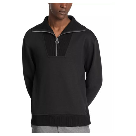 Funnel Neck Quarter Zip Sweatshirt