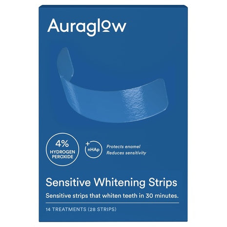 28 Auraglow Sensitive Teeth Whitening Strips