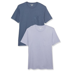 2-Pack Men's T-Shirts, Short-Sleeve Crewneck Pocket