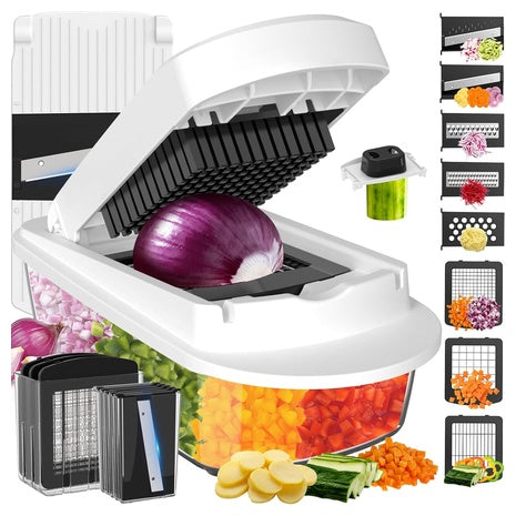 8-Blade Vegetable Chopper & Mandoline Slicer