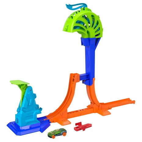 Hot Wheels Stunt Tracks Power Launch Champion Toy Car Track Set