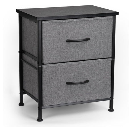2 Fabric Drawer Nightstand
