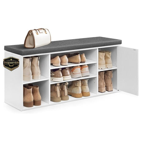 Songmics Home 41" Storage Bench With 2 Doors