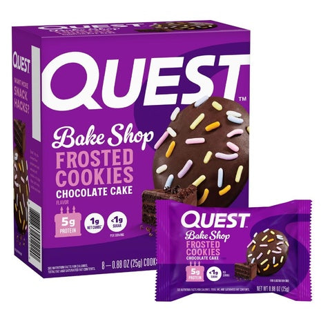 8-Pack Quest Frosted Chocolate Cake Protein Cookies (OU-D)