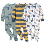 3 Gerber Fleece Footed Pajamas (4 Styles)