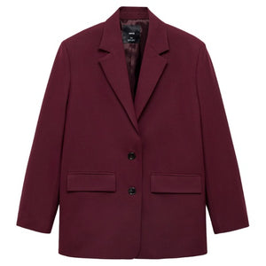 Women's Wool Jacket w/ Pronounced Shoulders