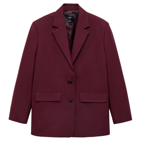 Women's Wool Jacket w/ Pronounced Shoulders