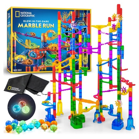 250-Piece National Geographic Glowing Marble Run STEM Construction Set