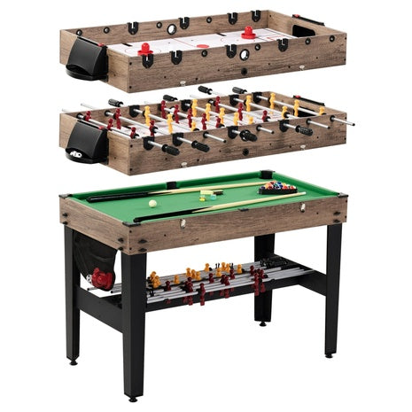 48" MD Sports 3-in-1 Pool, Air Hockey & Foosball Table