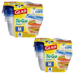 8-Count Glad GladWare To Go Snack Food Storage Containers With Lids