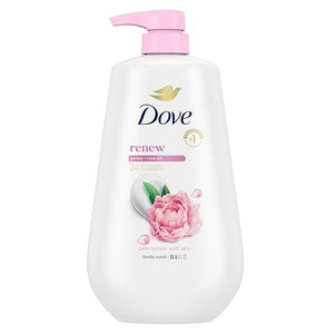 3 Bottles Dove Renew Peony & Rose Oil Body Wash