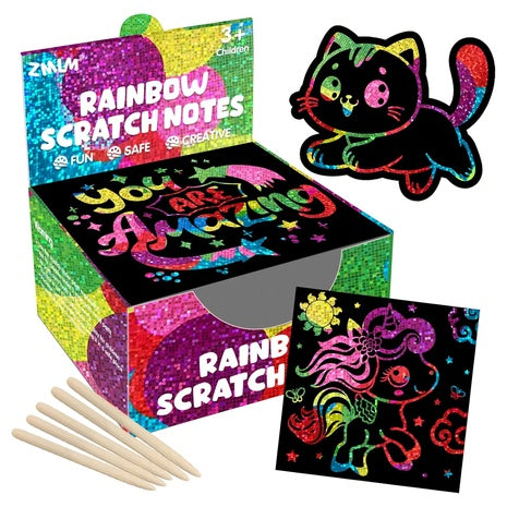 165 Scratch Art Notes (5 Colors)