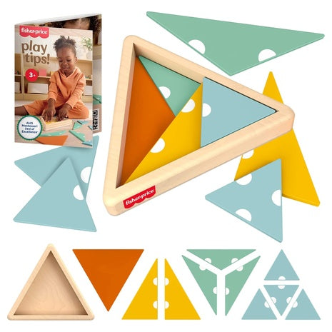 10 Piece Fisher-Price Wood Montessori Triangle Puzzle