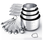 10 Piece Stainless Steel Measuring Cups & Spoons Set