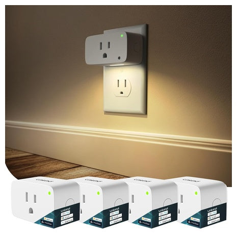 4-Pack Linkind Matter Smart Plugs With Night Lights