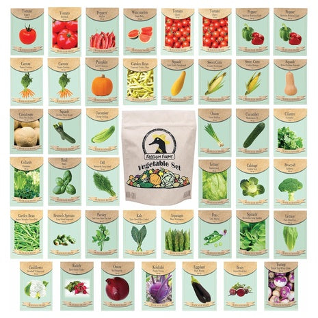 43-Pack Assorted Vegetable & Herb Seeds With Mylar Storage Bag