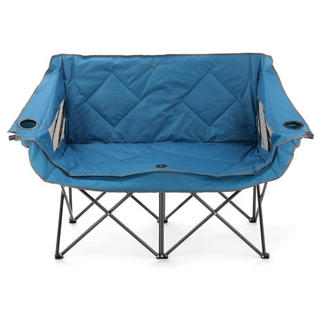 Arrowhead Portable Double Duo Camping Chair With 2 Cup & Wine Glass Holder