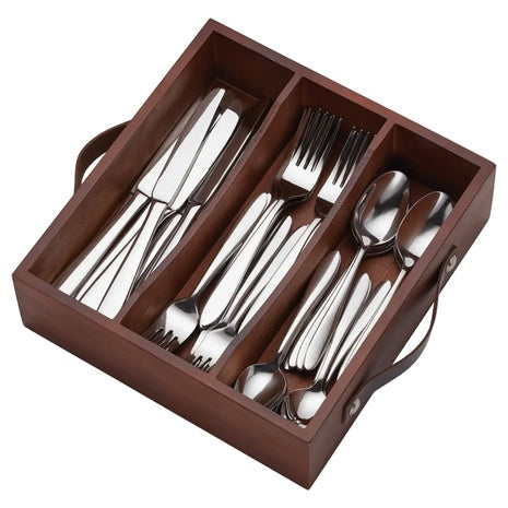 Oneida Mooncrest 30-Piece Flatware Set with Caddy