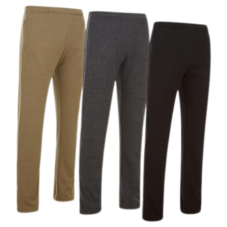 3-Pack Men's High Rise Open Bottom Sweatpants