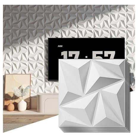 20-Pack Art3d Durable PVC Glue Up 3D Wall Panels (11.8" X 11.8")