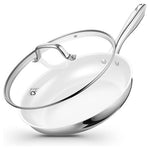 8" Stainless Steel Frying Pan w/ Lid