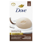 6 Dove Coconut & Cocoa Butter Beauty Bar Soap