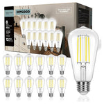 12-Pack Iinvgood Dimmable Edison ST58 Vintage LED Light Bulbs