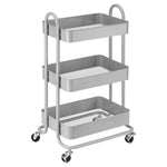 Whitmor 3-Tier 4-Wheeled Rolling Metal Cart