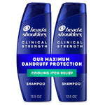 2 Clinical Strength Cooling Itch Relief Anti-Dandruff Shampoo Bottles (13.5oz)