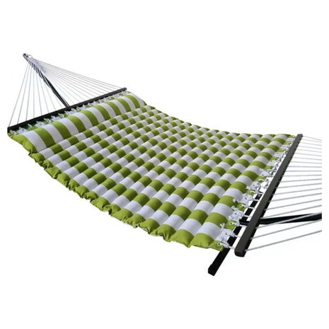 Coral Coast GreenThick Stripe Pillow Top Hammock (Green / White)