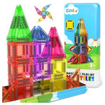 34-Piece Magnetic Tiles Building Blocks Set