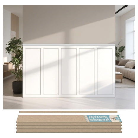 20-Pack 189 X 54" Art3d Premade MDF Accent Wall Panel