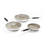 3-Piece Nonstick Fry Pan Set with Lids