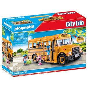 Playmobil School Bus with Accessories and 4 Figures