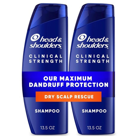 2 Clinical Strength Dry Scalp Rescue Anti-Dandruff Shampoo Bottles (13.5oz)