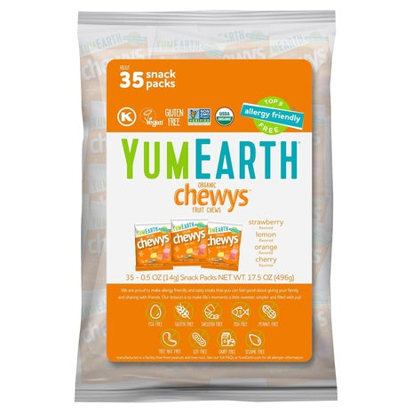 35 YumEarth Fruit Chewy Candy Packs