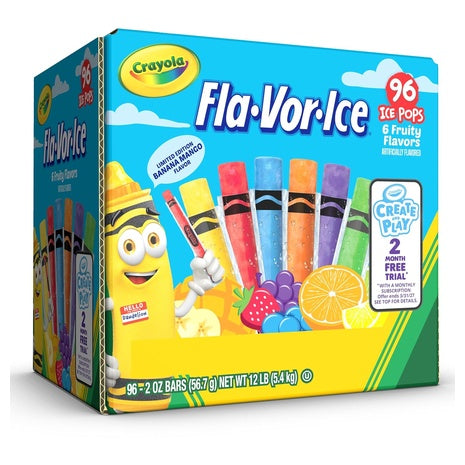 96 Crayola Fla-Vor-Ice Freezer Pops