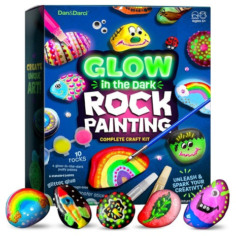 Kids Glow-in-the-Dark Rock Painting Kit