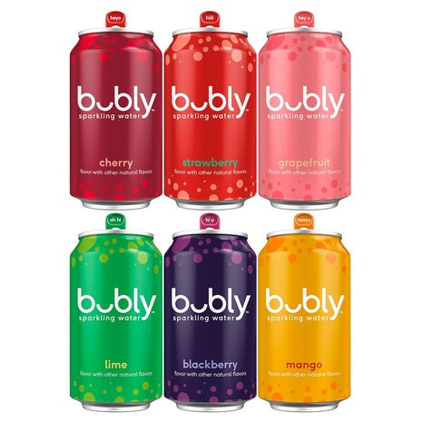 18 Cans of Bubly Sparkling Water Variety Pack