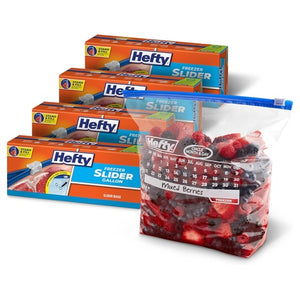 100 Hefty Calendar Slider Gallon Freezer Bags