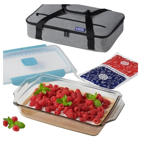 Anchor Hocking 3-Qt Glass Baking Dish with Insulated Carrier