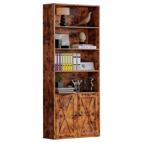 6-Shelf Bookcase with Doors