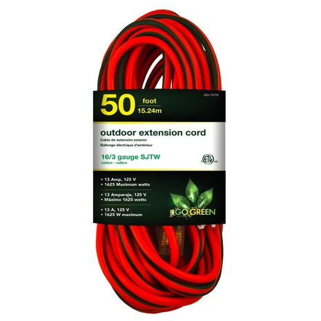 GoGreen Power 50' Heavy-Duty Extension Cord