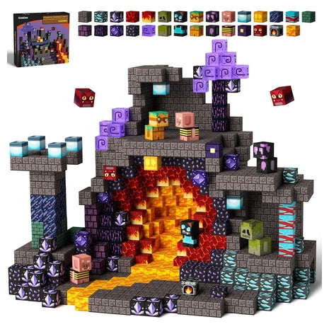 100 Magnetic Cave Building Blocks