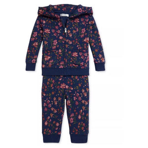 Polo Ralph Lauren Baby Girls Floral Fleece Hoodie & Pant Set