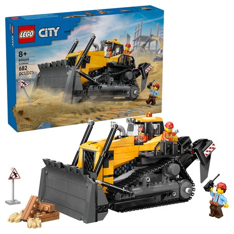 682-Piece Lego City Yellow Bulldozer Construction Site Building Toy
