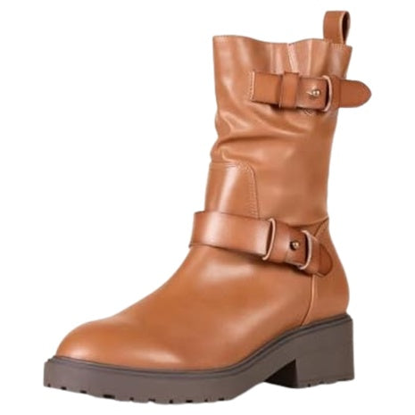 Amazon Essentials Women's Mid Calf Cropped Biker Boot