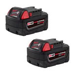 2-Pack Milwaukee M18 XC 5.0Ah Battery (48-11-1850)