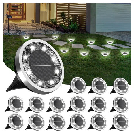 16-Pack Solar Waterproof LED Deck Lights