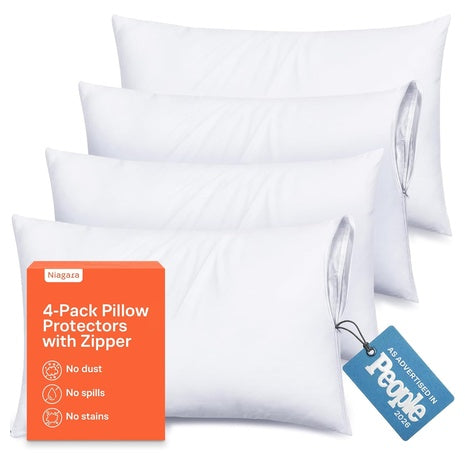 Set Of 4 Niagara Sleep Solution Breathable Ultra Soft Pillow Covers